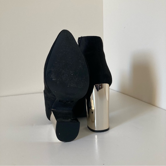 Charlotte Russe Black Velvet Mirror heel High-Heeled Booties size 6 - Picture 3 of 10